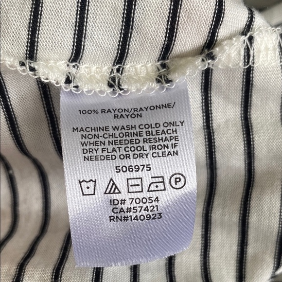 Loft Black and White Striped Tank Top - Picture 4 of 4